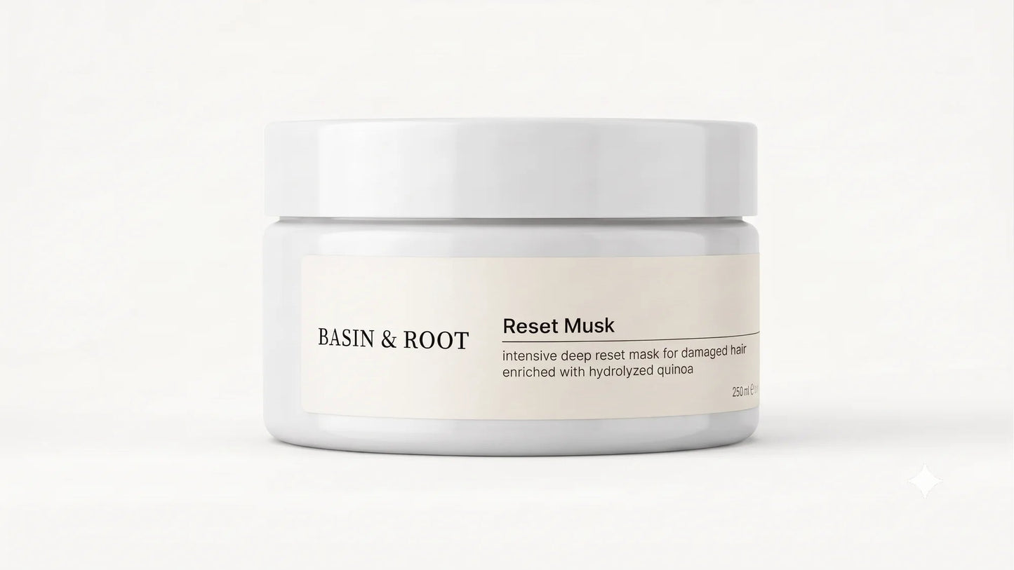 Basin & Root Hair Reset Mask 250ml — product jar on white background